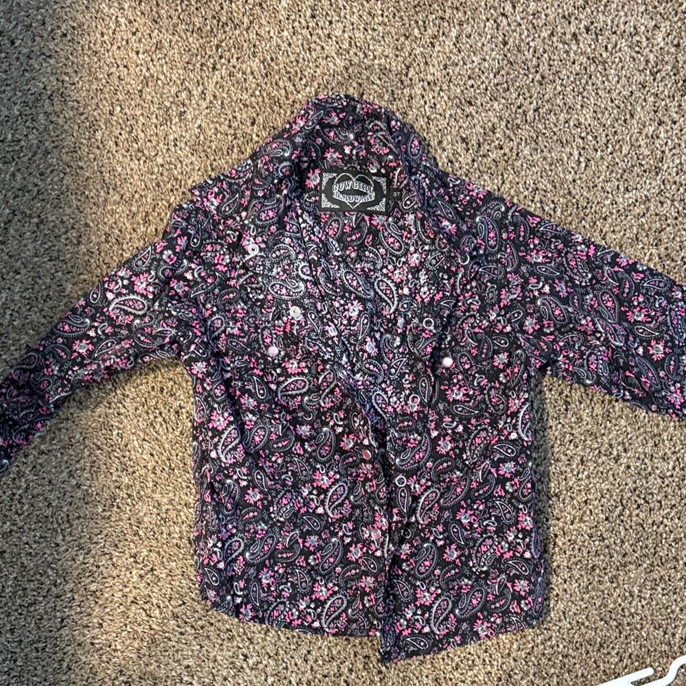 Stylish Paisley Button-Down Shirt for Kids